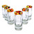 Handcrafted Blown Glass Tequila Shot Glasses Set of 6 'Confetti Path'