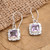 Amethyst and Sterling Silver Dangle Earrings from Bali 'Midday Dip'