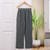 Hand Made Double Gauze Cotton Pants 'Daily Chic in Grey'