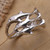 Sterling Silver Dolphin-Themed Cocktail Ring 'Synchronized Swimmers'