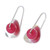 Sterling Silver Drop Earrings with Quartz 'Blush'