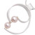 Peach Cultured Pearl Necklace 'Modern Embrace'