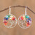 Tree of Life Themed Dangle Earrings With Beads and Gems 'Crystal Tree of Life'