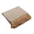 Caramel Beige and Ash Grey Throw Blanket 'Peruvian Caramel Diamonds'