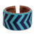 Handmade Cotton and Leather Bracelet 'Comalapa Chevron'