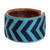 Handmade Cotton and Leather Bracelet 'Comalapa Chevron'