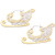 Winter Themed Gold Accent Earrings 'Winter Sleigh'