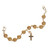 Gold Filigree Decennary Rosary Bracelet with Cross and Pearl 'Decennary'