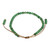 Dark Green Jasper Beaded Bracelet with Sliding Knot 'Rainforest Wrap'