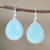 Chalcedony and Sterling Silver Dangle Earrings 'Dropped in Blue'