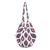 Cotton Shoulder Bag w Floral Motif 'Vintage Flora in Red'