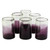 Purple-Tinged Recycled Glass Tumblers from Mexico Set of 6 'Plum Haze'