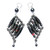 Recycled Magazine and Hematite Earrings 'Black Diamond'