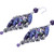 Handcrafted Amethyst and Recycled Paper Earrings 'Purple Diamond'