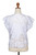 Floral White-On-White Openwork and Embroidered Rayon Top 'Rose Mallow in White'