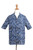Men's Batik Cotton Short-Sleeved Shirt 'Lazy Day in Blue'