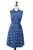 Blue 100 Cotton Shirt Dress with Geometric Pattern 'Eyeful'
