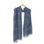 Eco-Friendly Hand-Woven Cotton Scarf 'Blue Lines'