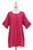 Long Cotton Gauze Tunic from Thailand 'Fresh Breeze in Raspberry'