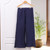 Blue Cotton Gauze Pants from Thailand 'Out of Office in Navy'