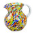 Hand Blown Glass Pitcher 71 Oz Multicolor Mexican Art 'Confetti'
