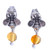 Sterling Silver Amber Honeybee Post Earrings Crafted Mexico 'Busy Bees'