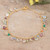 Handmade Gold-Plated Multi-Gemstone Charm Bracelet 'Rainbow Bubbles'