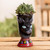 Hand-Painted Ceramic Flower Pot 'Top Cat in Black'