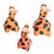 Guatemalan Set of 3 Giraffe Ceramic Figurines 'Giraffe Reunion'