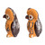 Owl-shaped Pair of Orange Ceramic Figurines from Guatemala 'Happy Tecolote Family'