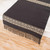 Handwoven Cotton Table Runner in Black from Guatemala 'Beige Moon'