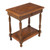 Traditional Leather Wood End Table 'Andean Elegance'
