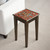 Floral and Bird Motif Reverse-Painted Glass Accent Table 'Birds in the Red Skies'