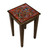 Floral and Bird Motif Reverse-Painted Glass Accent Table 'Birds in the Red Skies'