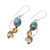 Faceted Citrine and Composite Turquoise Dangle Earrings 'Classic Glamour'