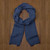 Knitted Unisex Scarf in Azure 100 Alpaca from Peru 'Antique Cable Knit'