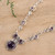 Indian Amethyst and Sterling Silver Necklace 'Meerut Magic'