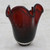 Handblown Art Glass Vase in Red from Brazil 14 Inch 'Red Splash'