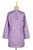 Hand Embroidered Lilac Cotton Tunic from India 'Lilac Garden'