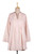 Hand Embroidered Pink Cotton Tunic from India 'Spring Rose'