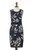 Soft Cotton Jacquard Knit Sheath Dress in Navy Floral 'Lima Lady'