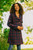 Wine and Navy Check Wool Blend Car Coat 'Jaipur Classic'