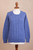 Heather Blue Baby Alpaca Blend Sweater 'Distinction in Blue'
