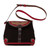 Black and Red Suede and Wool Shoulder Bag 'Sacred Valley'