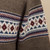 Men's 100 Alpaca Brown Geometric Hoodie Jacket from Peru 'Aventura'