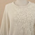 Hand Embroidered Ivory Baby Alpaca Pullover Sweater 'Elegant Blossoms'