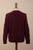 Dark Red Men's 100 Alpaca  Sweater 'Field and Forest'