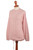 Pink Blush Alpaca Pullover Patterned Sweater with Drawstring 'Pink Comfort'