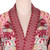 Jacquard Viscose-Blend Cardigan with Tie Belt 'A Rose is a Rose'