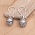 Sterling Silver Dangle Earrings Crafted in Bali 'Bali Orbs'